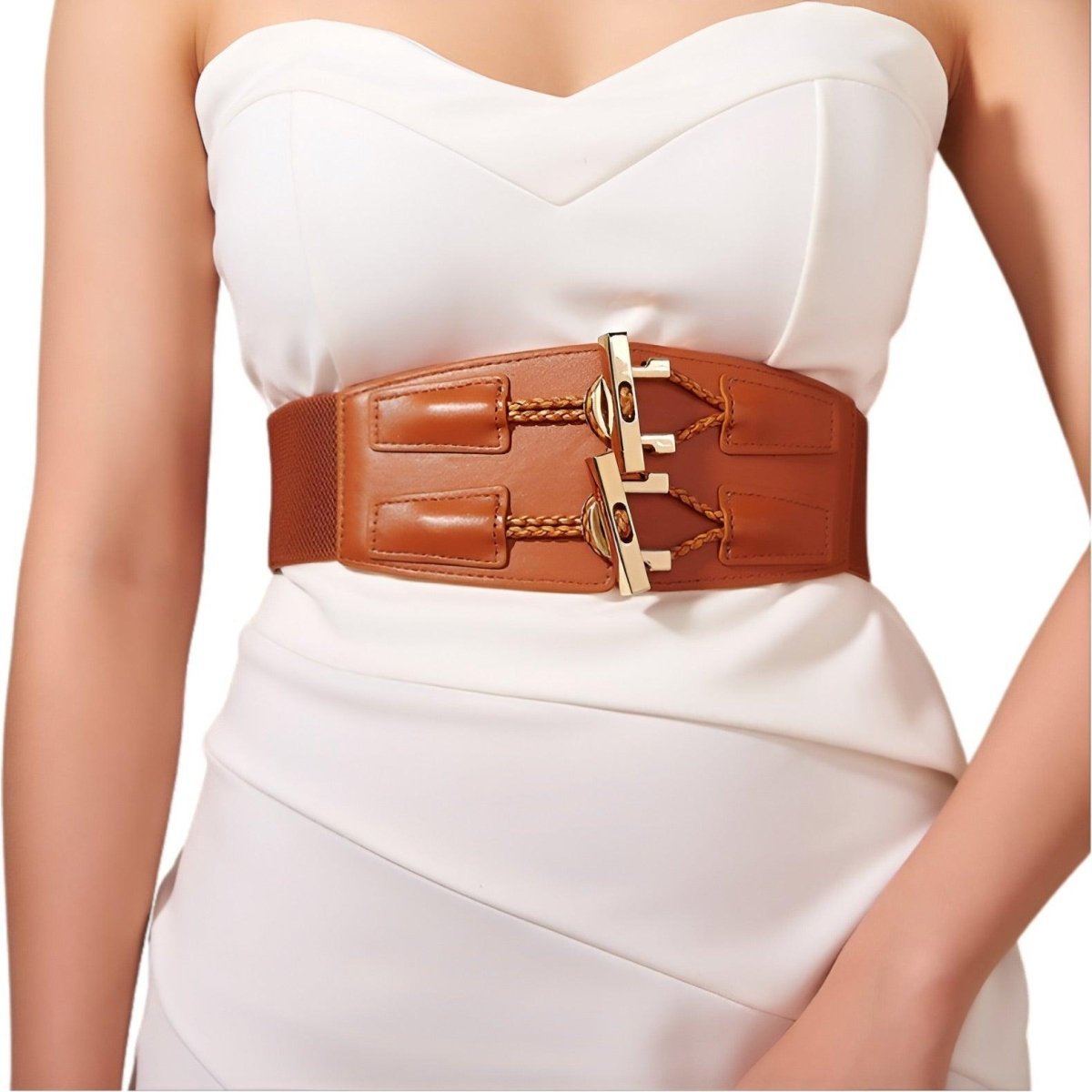 Belt Wide Xxl TO Double Buckles And Cordelettes Model Averyy by Zictor