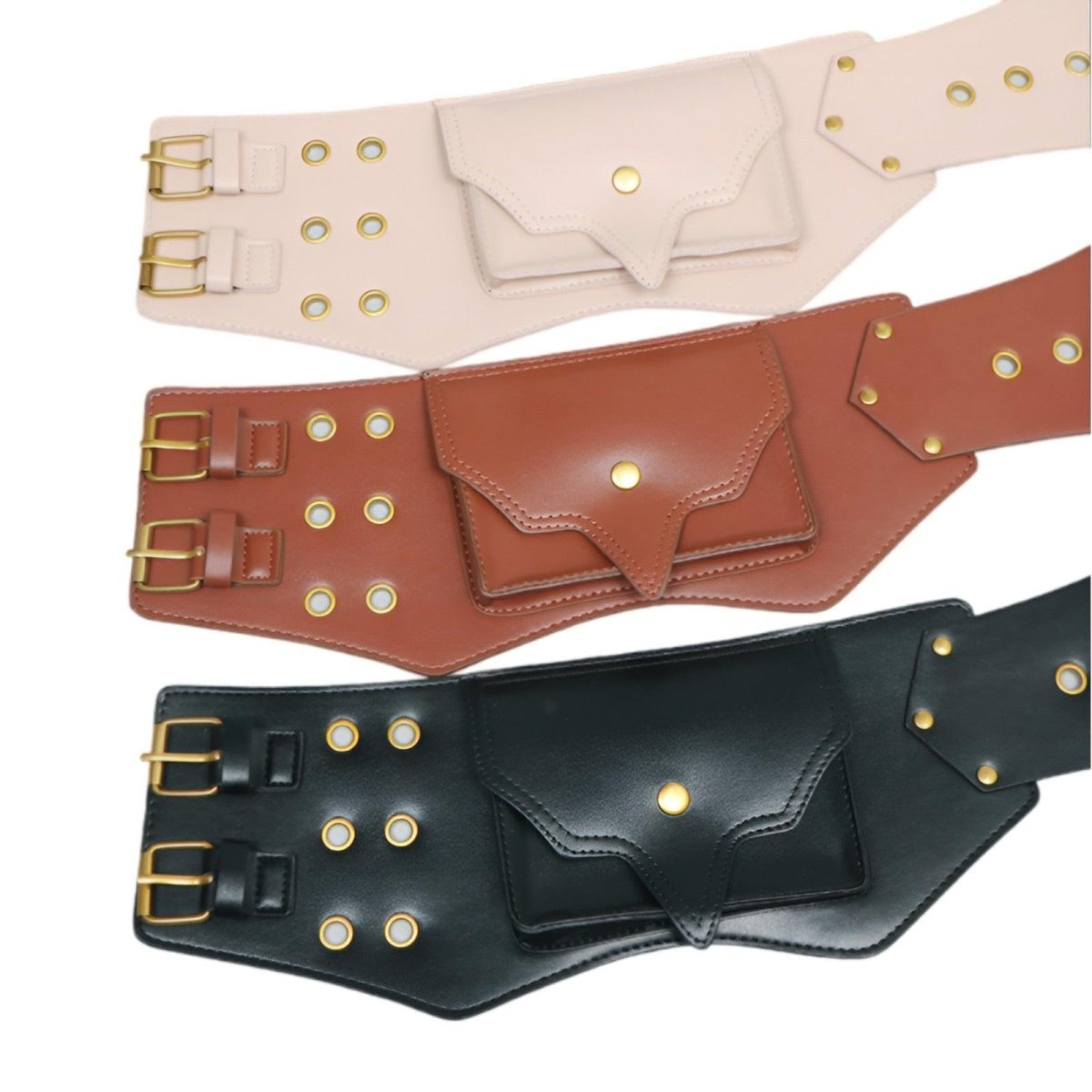 Belt Wide Xxl TO Double Buckles With Poche Model Kerri by Zictor