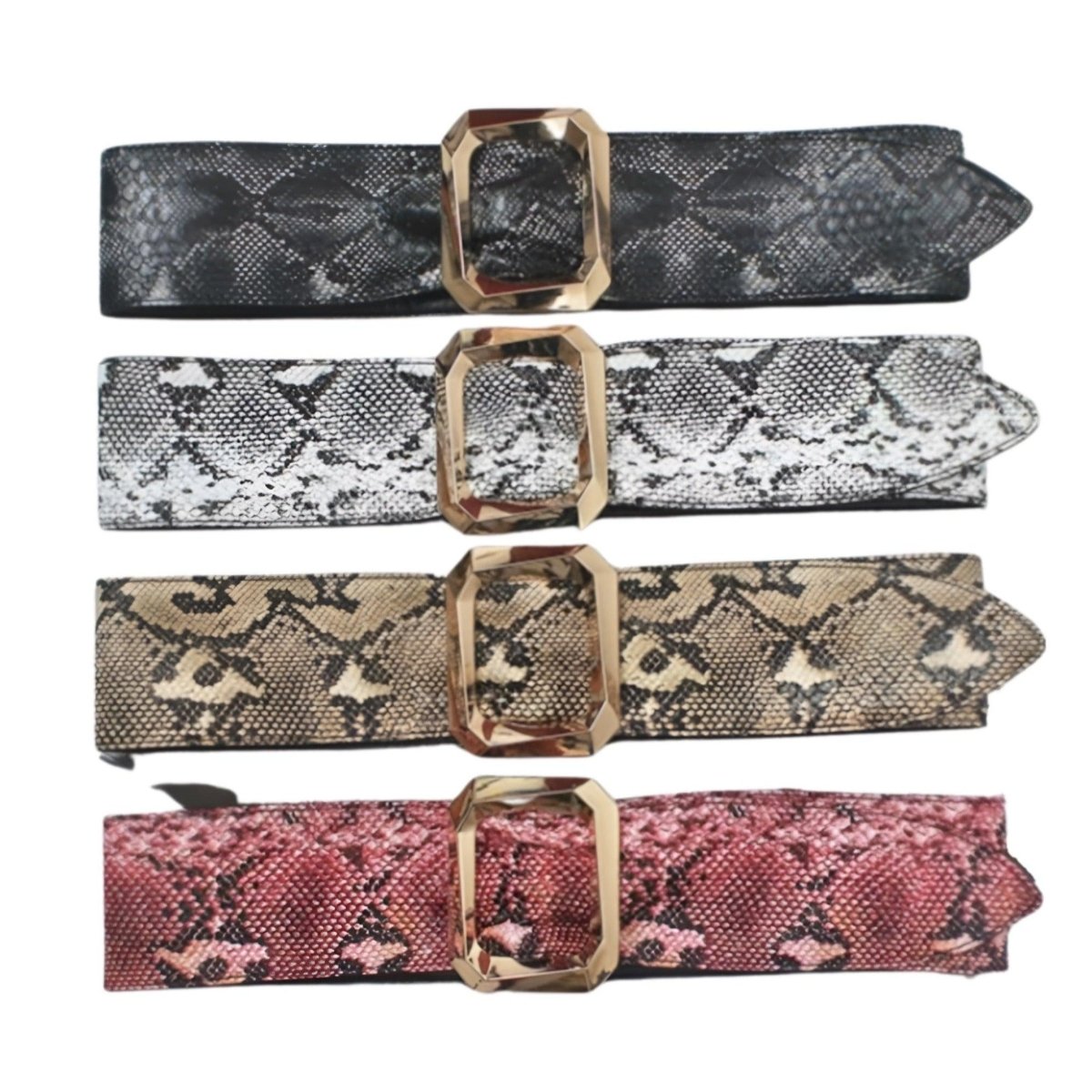 Belt Wide Xxl TO Imprime Peau Of Serpent Model Sable by Zictor