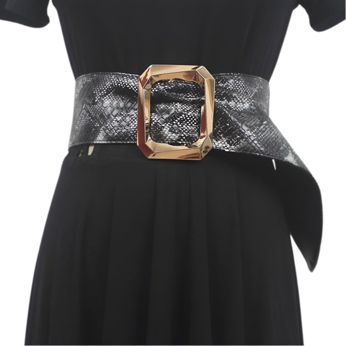 Belt Wide Xxl TO Imprime Peau Of Serpent Model Sable by Zictor