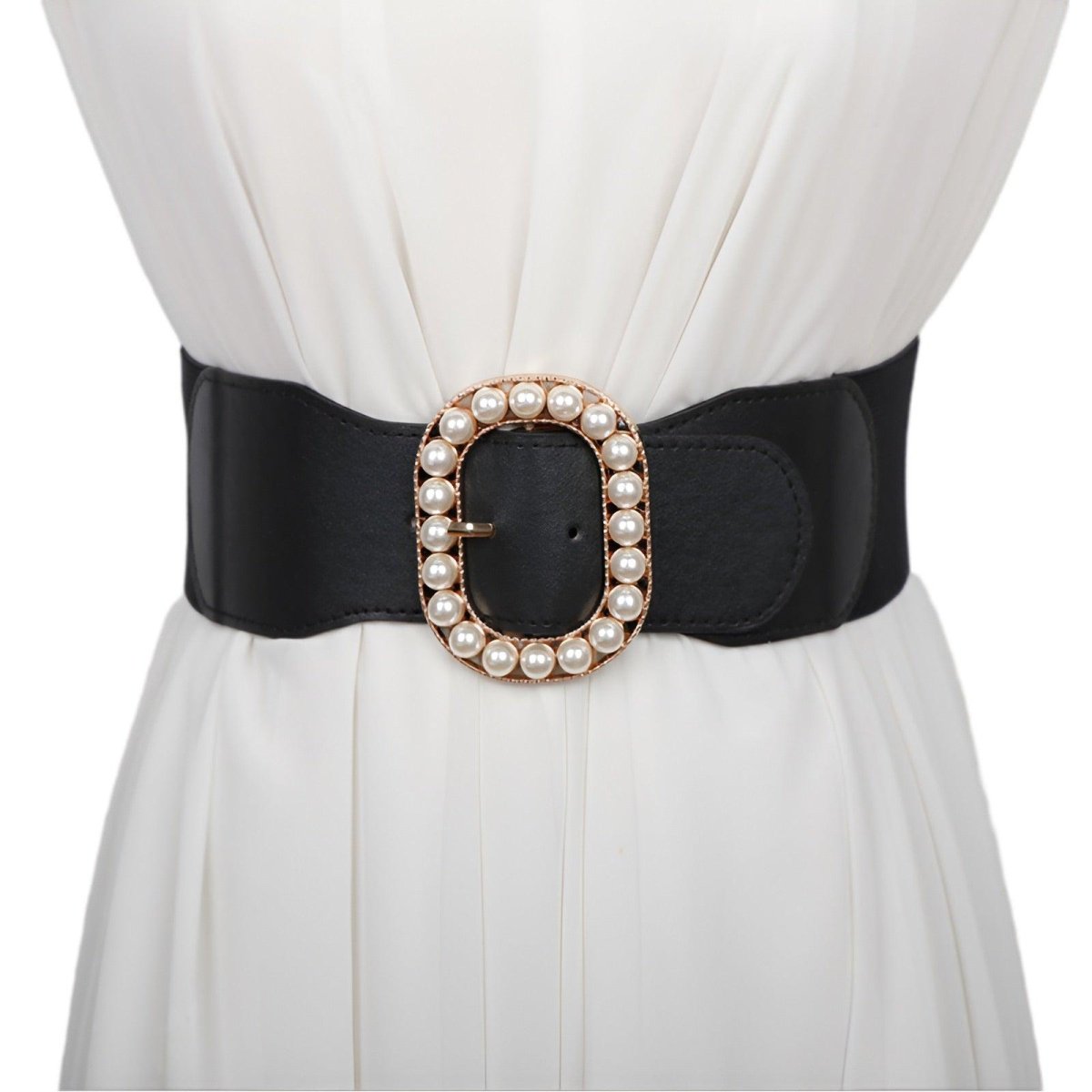 Belt Wide Xxl With Buckle Remplie Of Perles Model 1 Georgie by Zictor