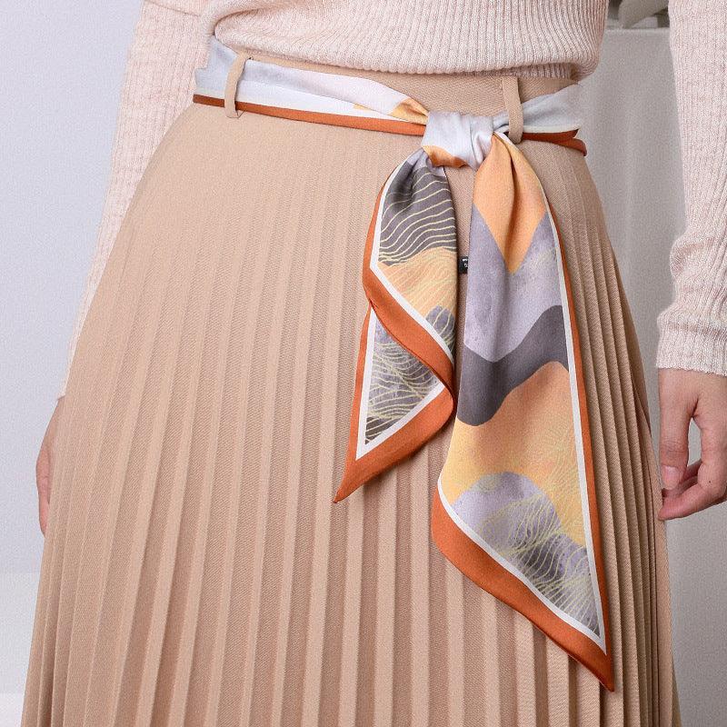 Belt foulard in soie au motif abstrait , model RuFinnleyo - Zictor