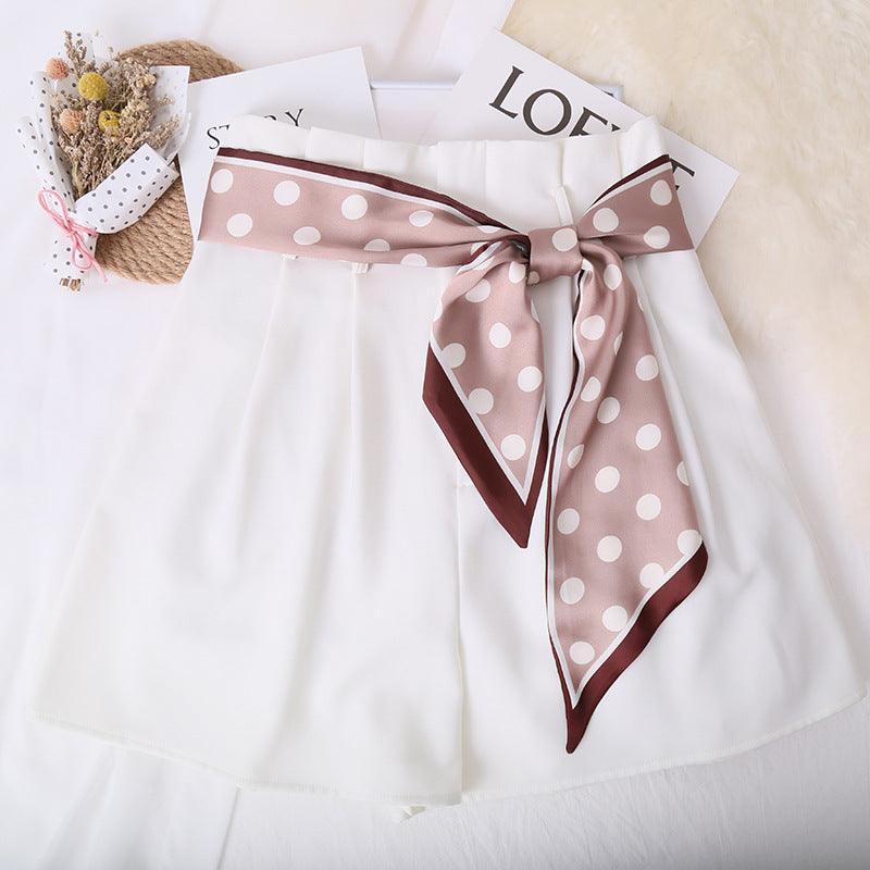 Belt foulard in soie to pois, model Ridley - Zictor