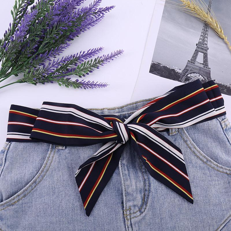Belt foulard in soie with motif to Simranures, model Lumi - Zictor
