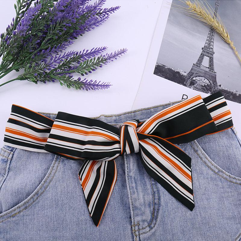Belt foulard in soie with motif to Simranures, model Lumi - Zictor