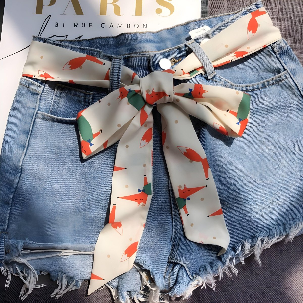 Belt foulard, to motif rHarleyrd, model Michel - Zictor