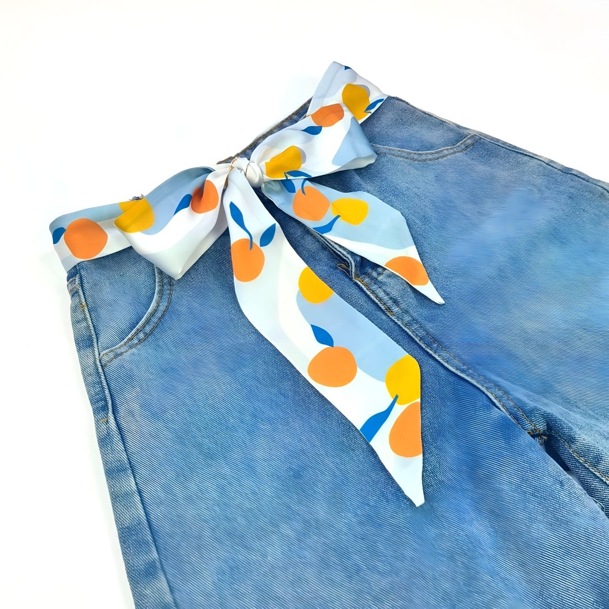 Belt foulard, to motifs dessins d'oranges, model Brinley - Zictor