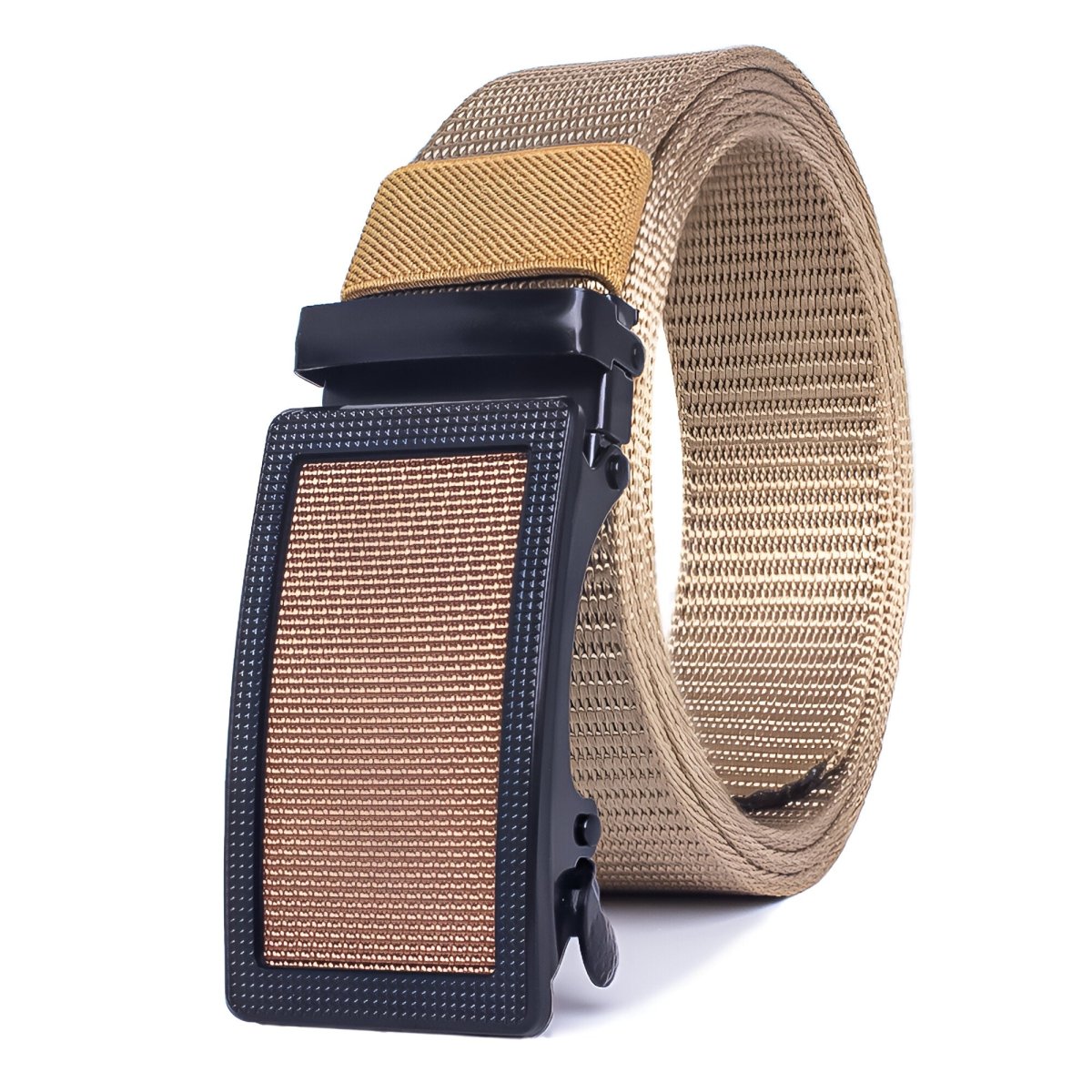 Belt in canvas elastic for men, to buckle auBerkeRayyanyatique, model Clément - Zictor