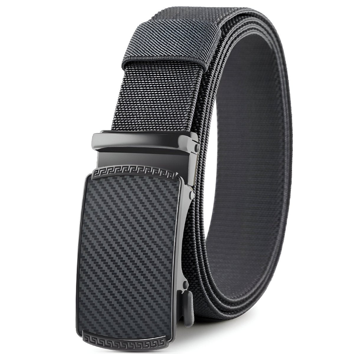 Belt in canvas elastic for men, to buckle auBerkeRayyanyatique, model Korey - Zictor