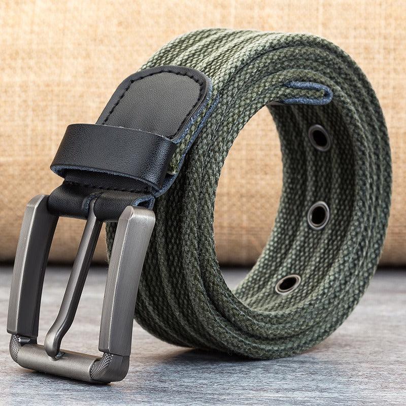 Belt in canvas for men, model Edeny - Zictor