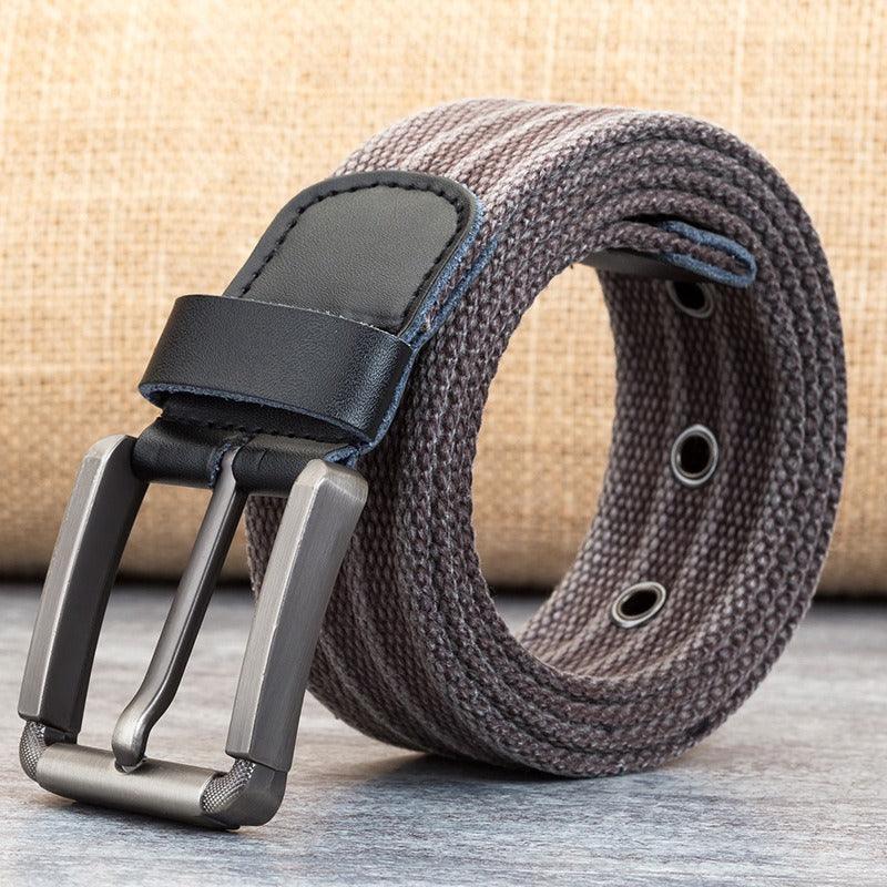 Belt in canvas for men, model Edeny - Zictor