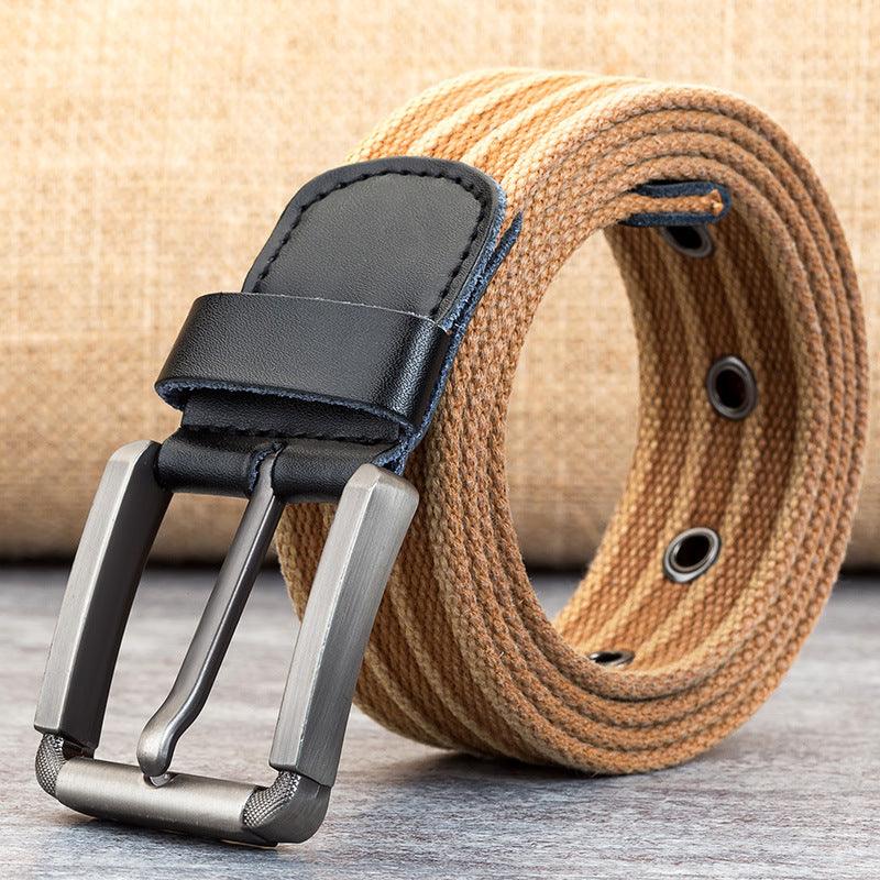 Belt in canvas for men, model Edeny - Zictor