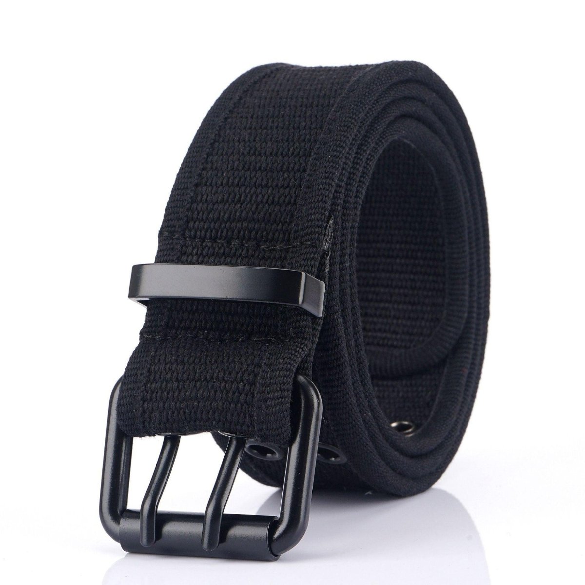 Belt in Canvas to buckle black double prong, model Kendrix - Zictor