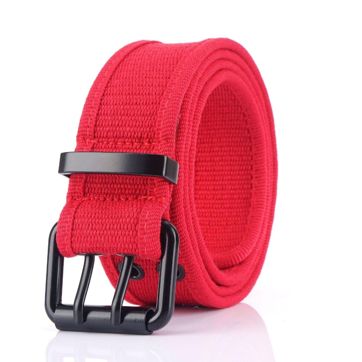Belt in Canvas to buckle black double prong, model Kendrix - Zictor