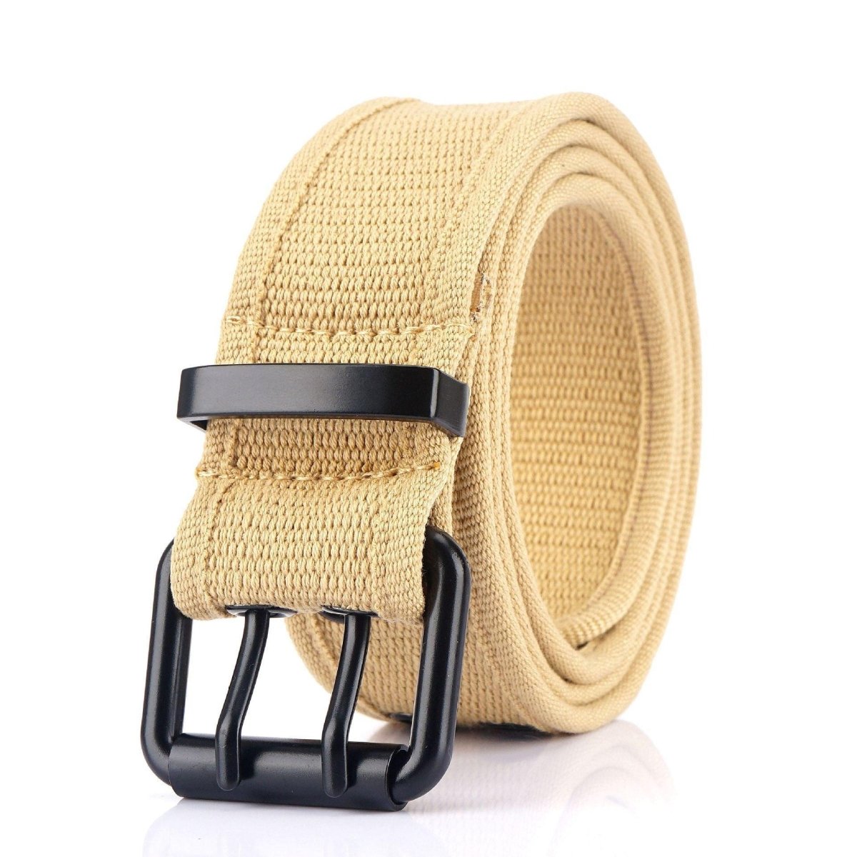 Belt in Canvas to buckle black double prong, model Kendrix - Zictor