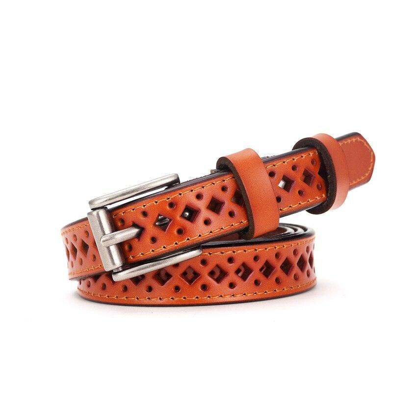 Belt in leather ajourée for women, model Ofir - Zictor