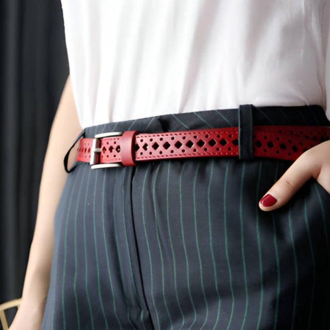 Belt Leather Ajouree For Women Model Ofir by Zictor