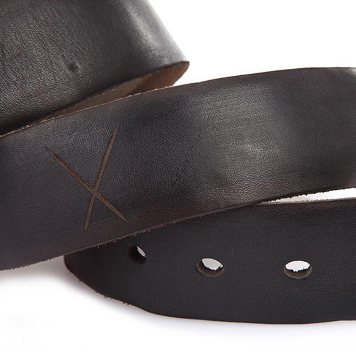Belt Leather For Men TO Laspect Vieilli Model August by Zictor