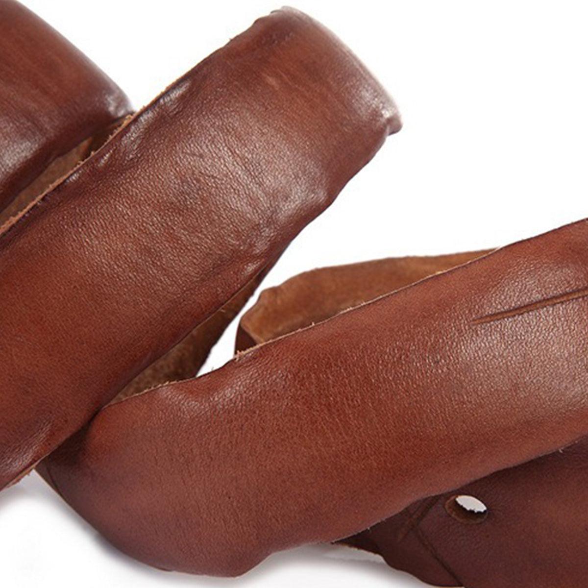 Belt Leather For Men TO Laspect Vieilli Model August by Zictor