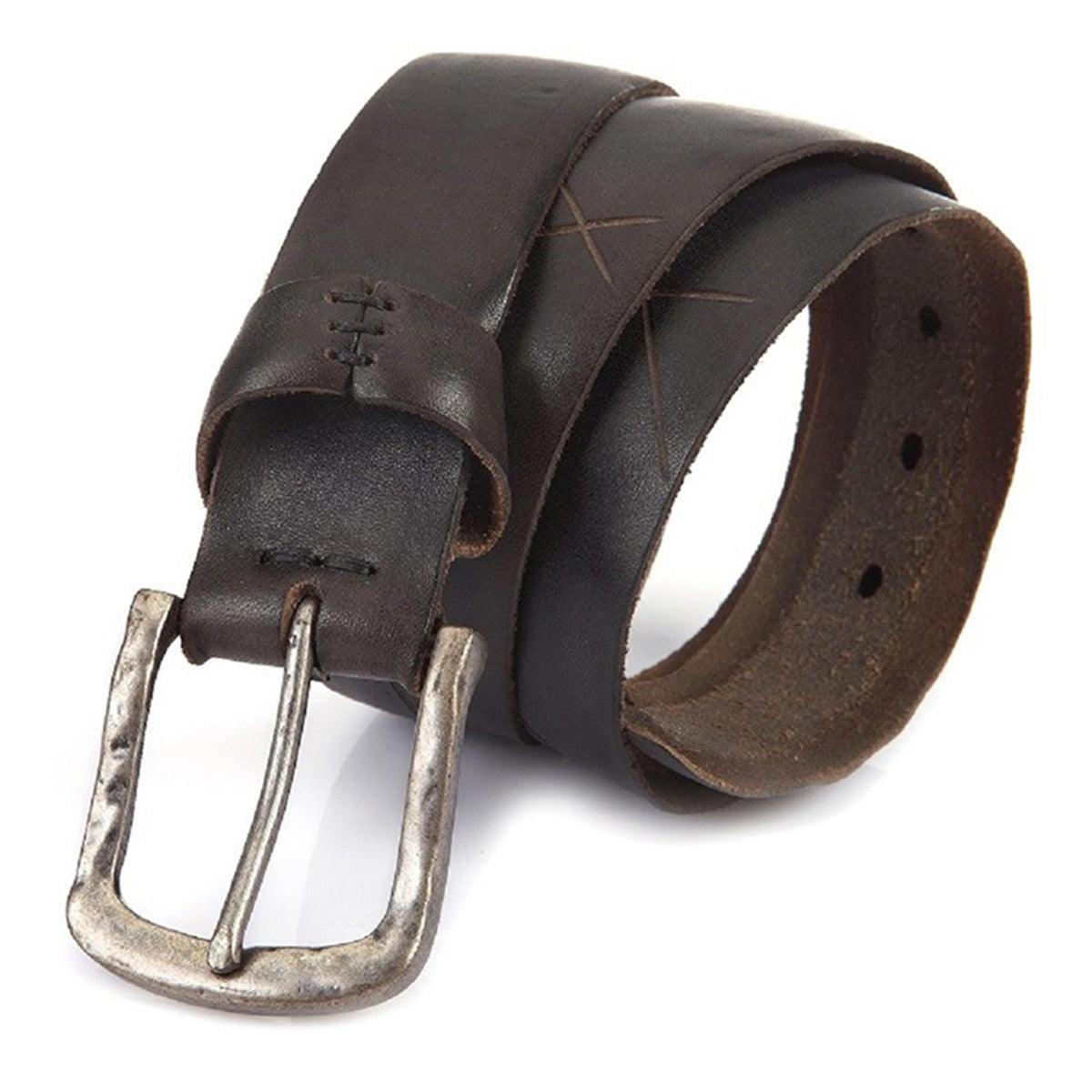 Belt Leather For Men TO Laspect Vieilli Model August by Zictor