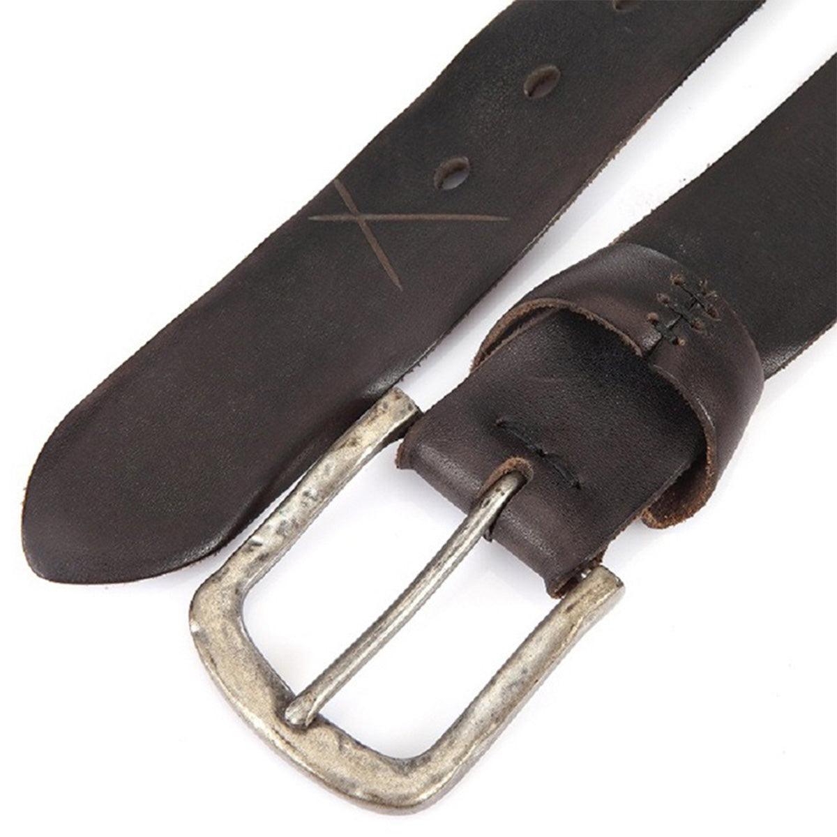 Belt Leather For Men TO Laspect Vieilli Model August by Zictor