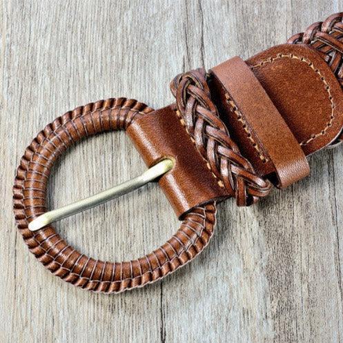 Belt Leather Braid Model Ifeoma by Zictor