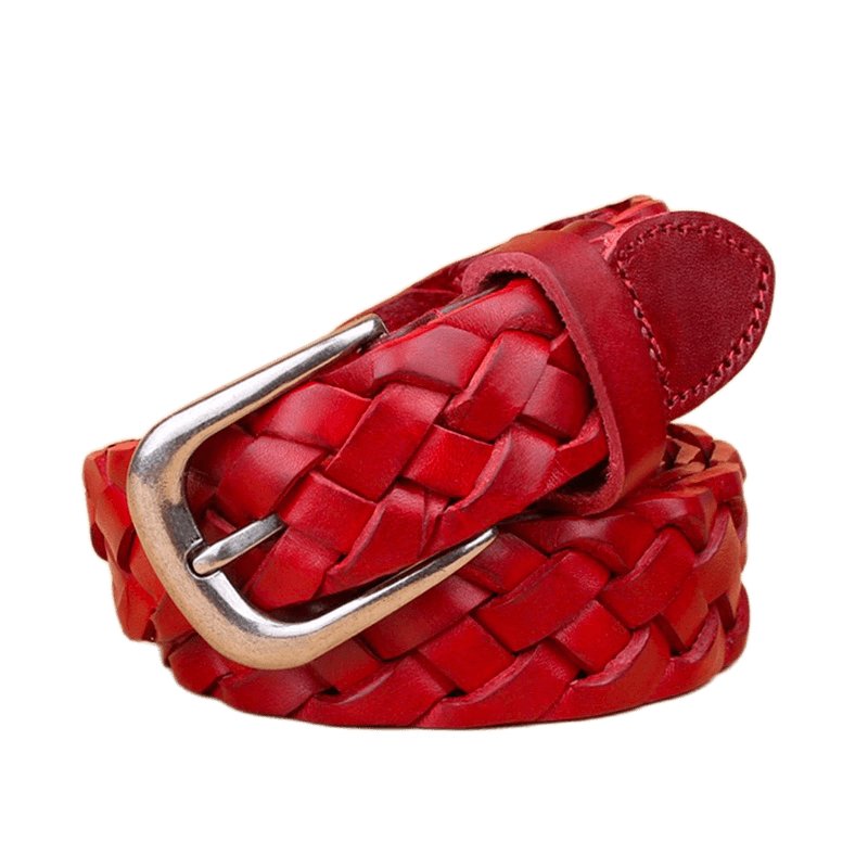 Belt in leather braid, model Pau - Zictor