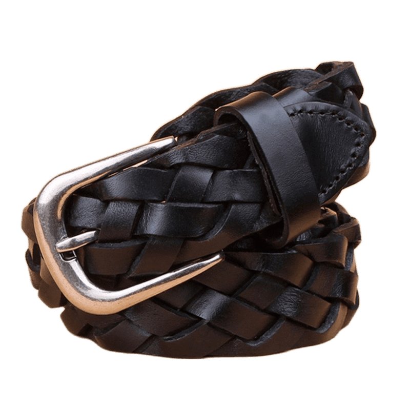 Belt in leather braid, model Pau - Zictor