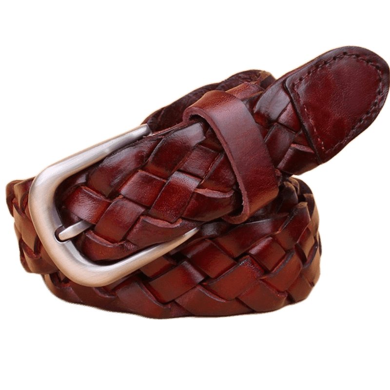 Belt in leather braid, model Pau - Zictor