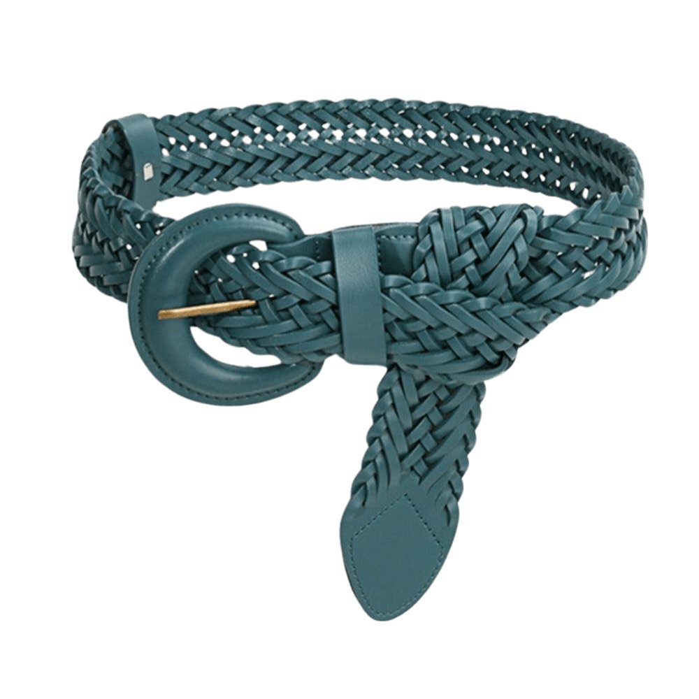 Belt in leather braided, model Jamiei - Zictor