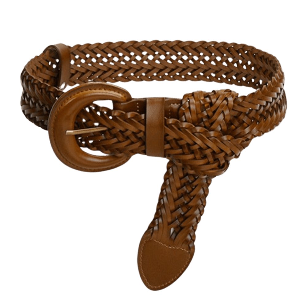 Belt in leather braided, model Jamiei - Zictor