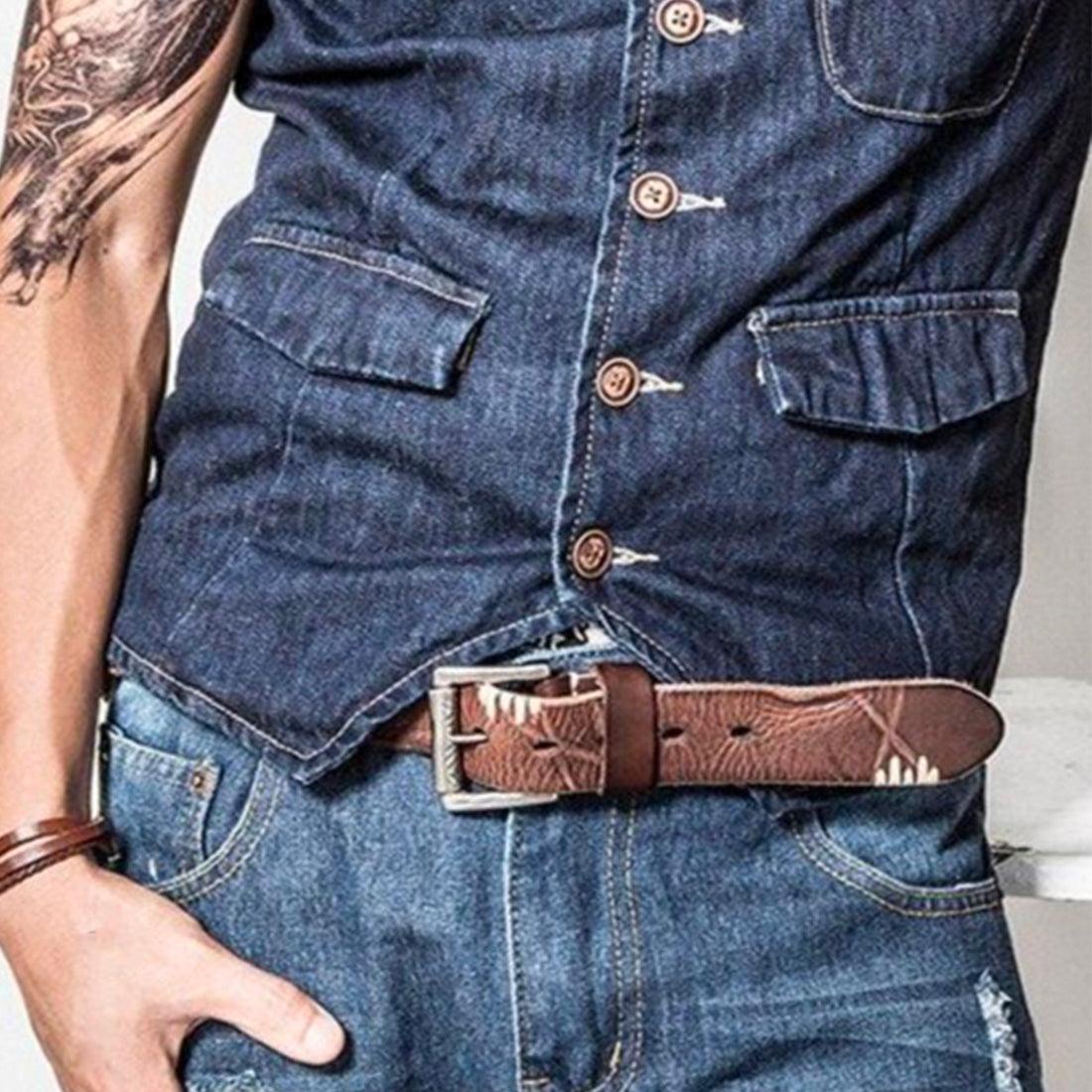 Belt In Leather For Men Model Kensley by Zictor