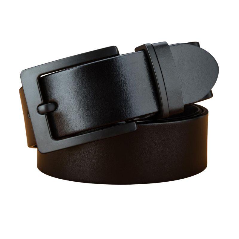 Belt in leather buckle black for Men, model Sifaeui - Zictor