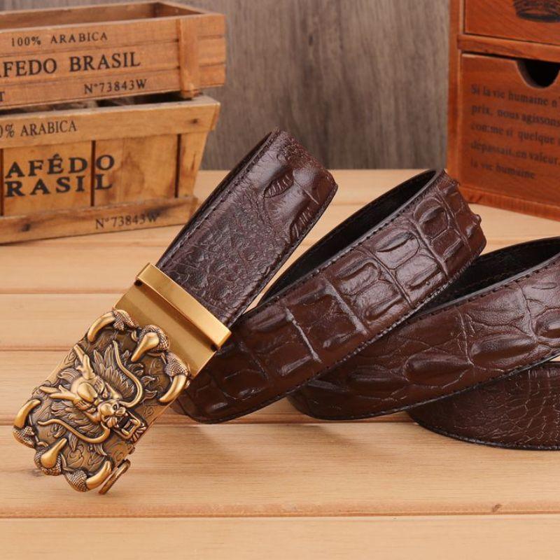 Belt Veritable Buckle Golden Dragon For Men Model Berkeleie by Zictor