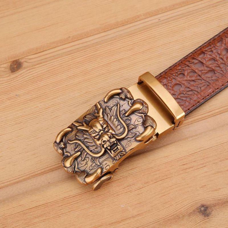 Belt Veritable Buckle Golden Dragon For Men Model Berkeleie by Zictor