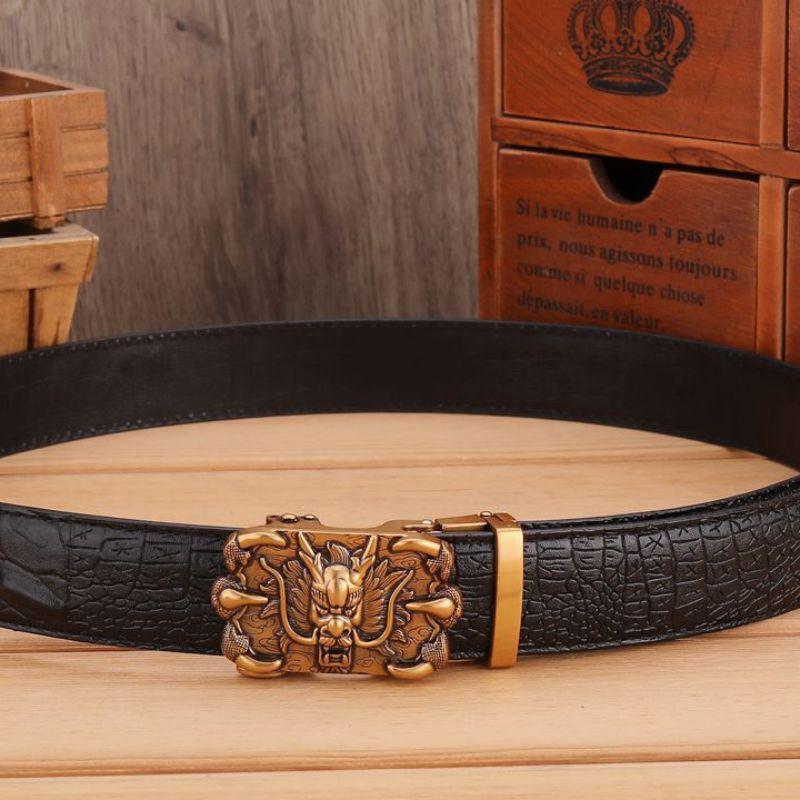 Belt Veritable Buckle Golden Dragon For Men Model Berkeleie by Zictor