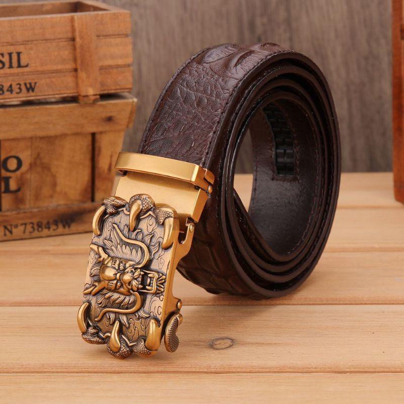 Belt Veritable Buckle Golden Dragon For Men Model Berkeleie by Zictor