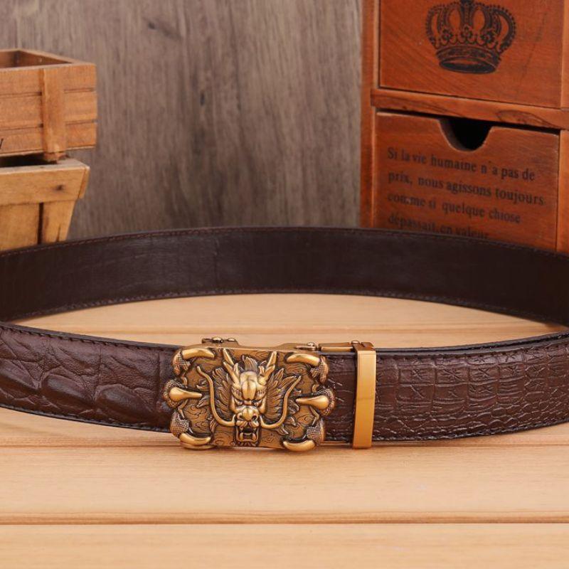 Belt Veritable Buckle Golden Dragon For Men Model Berkeleie by Zictor