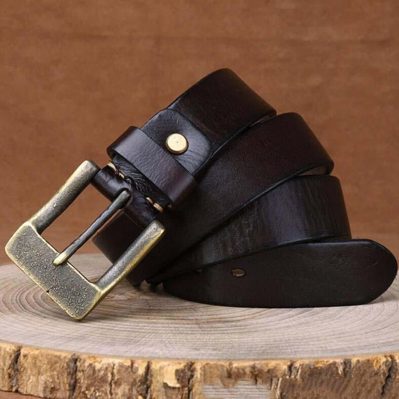 Belt in leather for men, model AinsSimranyany - Zictor