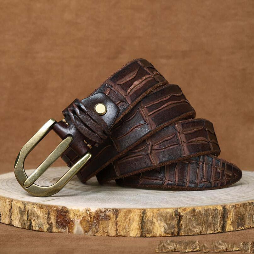 Belt in leather for men, model Carey - Zictor