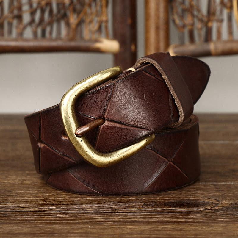 Belt in leather for men, model Cory - Zictor