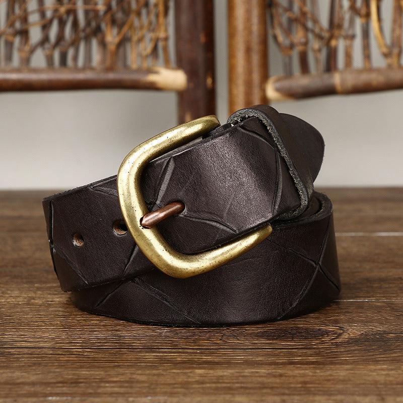 Belt in leather for men, model Cory - Zictor