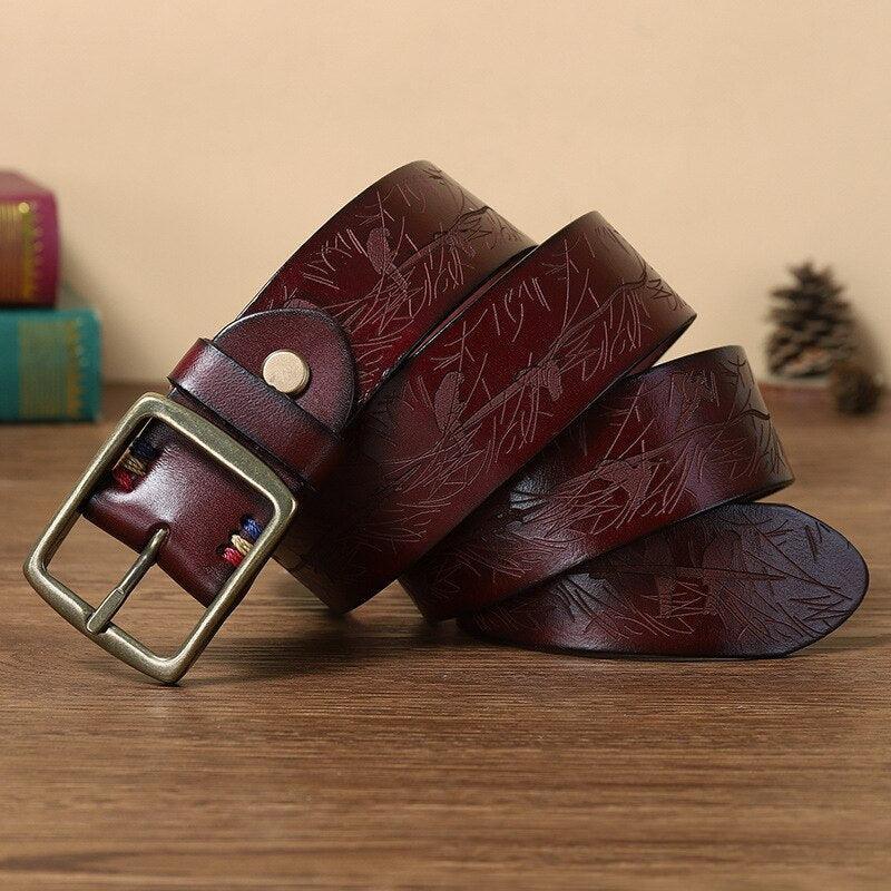 Belt in leather for men, model Emersone - Zictor