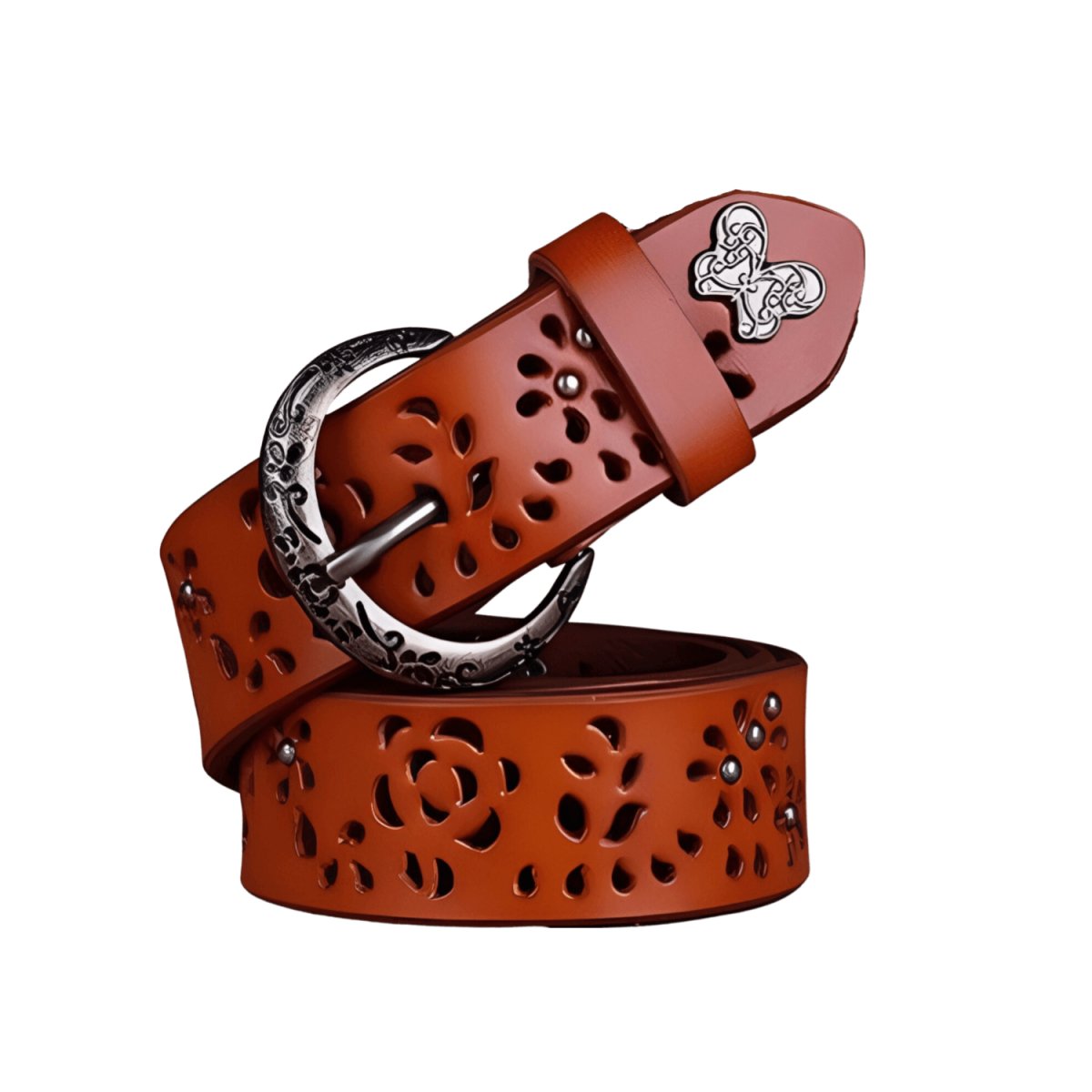 Belt in leather for women, model Aadhan - Zictor