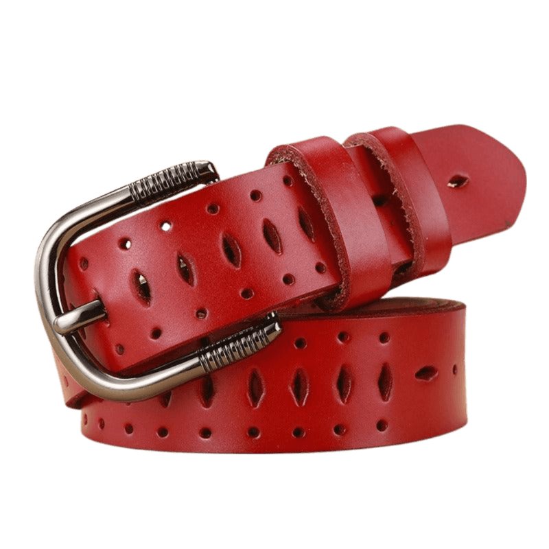 Belt in leather for women, model Amrit - Zictor