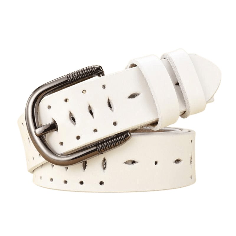 Belt in leather for women, model Amrit - Zictor
