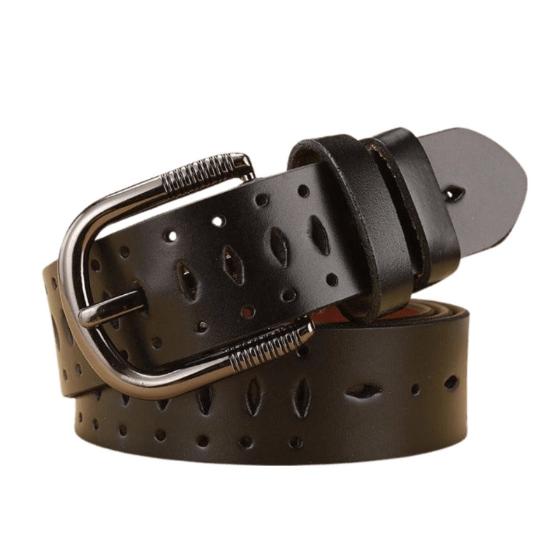 Belt in leather for women, model Amrit - Zictor