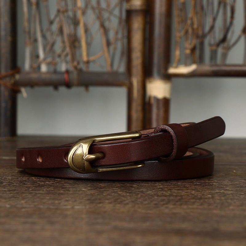 Belt in leather for women model Averey - Zictor
