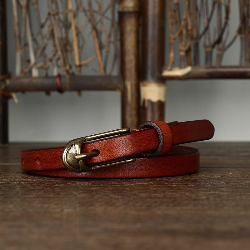 Belt in leather for women model Averey - Zictor