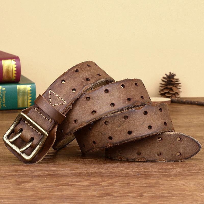 Belt in leather for women, model Azul - Zictor